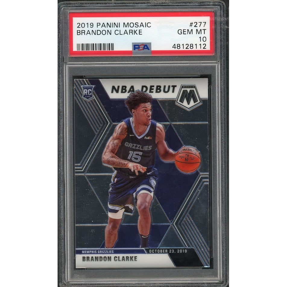 Brandon Clarke Memphis Grizzles 2019 Panini Mosaic Basketball Rookie Card RC #277 Graded PSA 10 GEM MINT - 8'6" x 11'6"