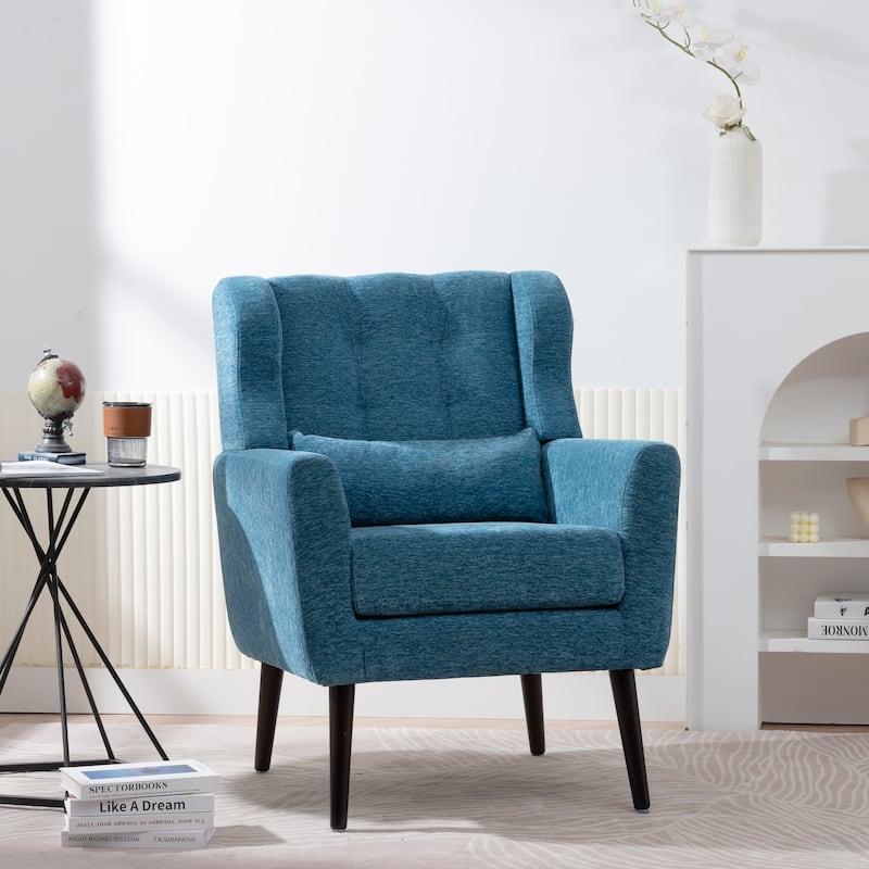 Modern Accent Chair,Chenille Arm Chairs for Living Room,Comfy Soft Padded Lounge Chair in Small Space, Bedroom