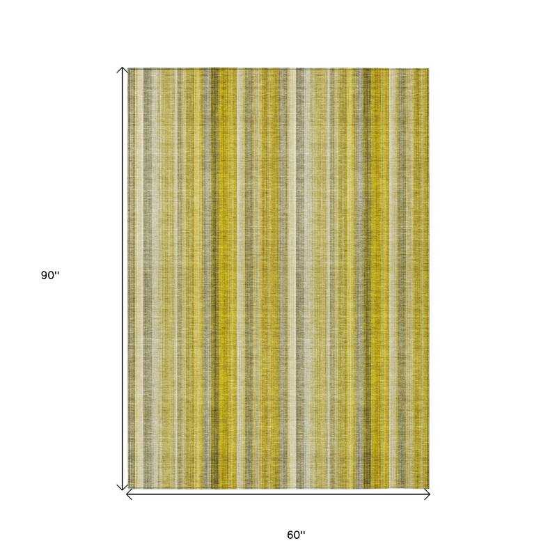 Almiro Stripe Weather Resistant Timeless Fusion Outdoor Rug