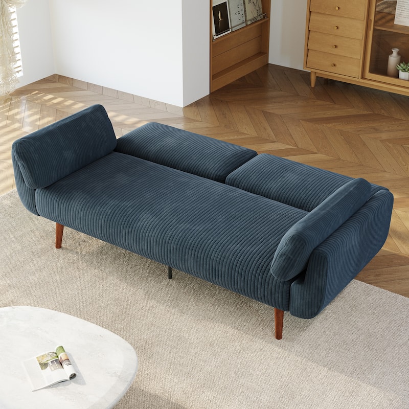 73.5 Inch Futon Sofa Bed Convertible Upholstered Couch Sleeper