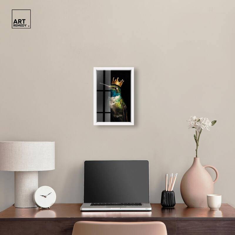 Crowned Azure Bird I Shadowbox by Art Remedy