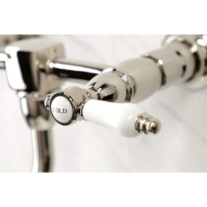 Kingston Brass Bel-Air 1.2 GPM Wall Mounted Bridge Bathroom Faucet
