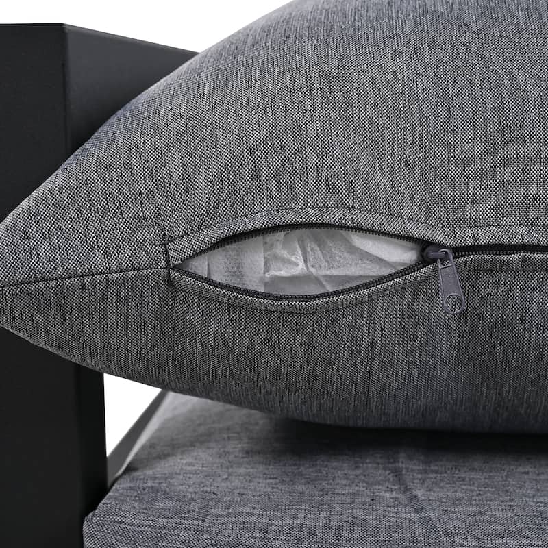 4-Piece Outdoor Steel Sofa Set for 4, Waterproof, Anti-Rust & UV-Resistant.