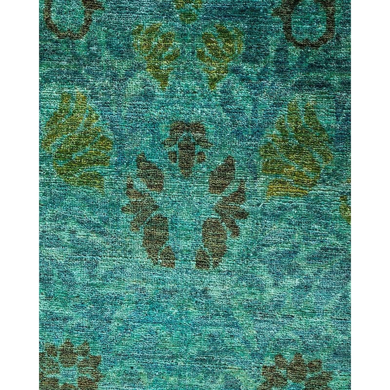 Contemporary Overdyed Wool Hand Knotted Area Rug - 6' 2" x 9' 0"