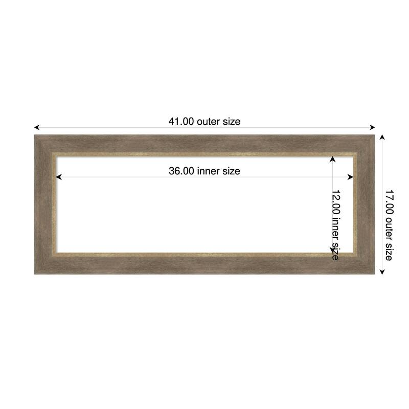 Driftwood Tan Framed Dry Erase Magnetic Board - 41 x 17 in
