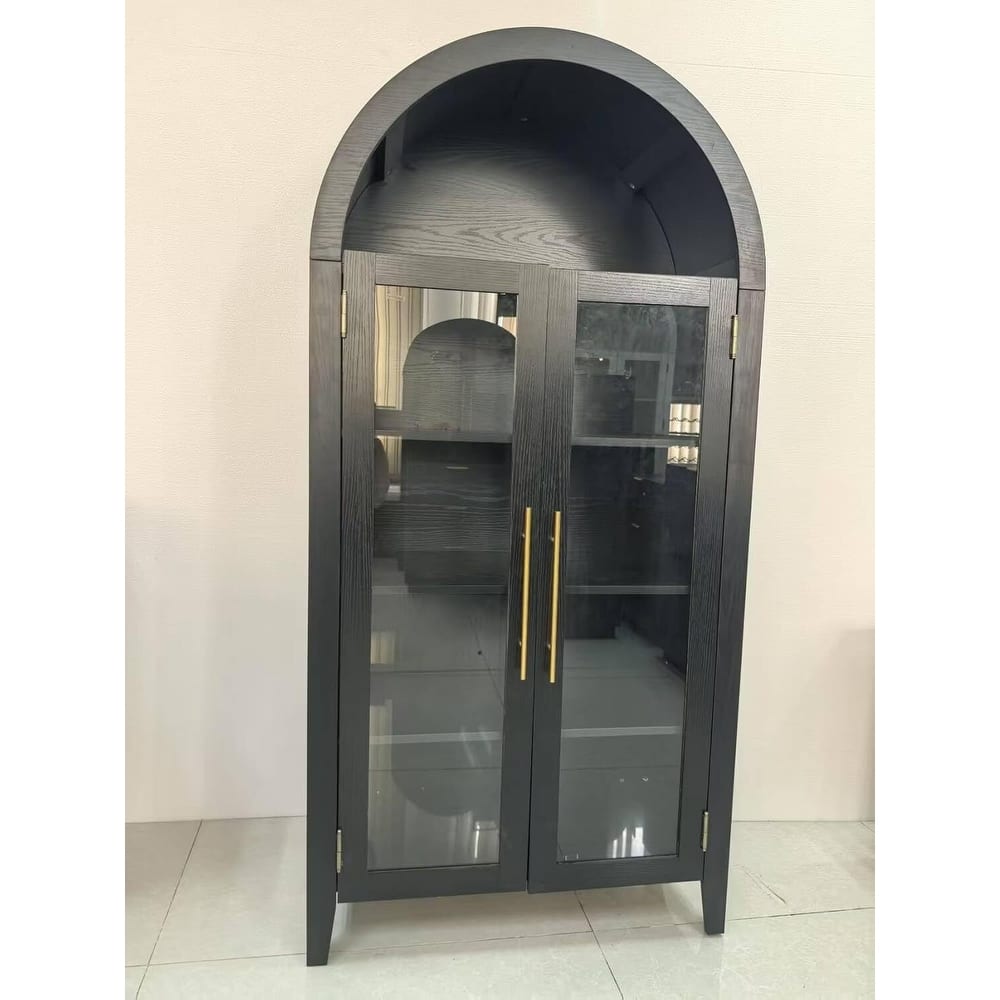 5 Tier Display Book Shelf Arched Kitchen Pantry Storage Cabinet