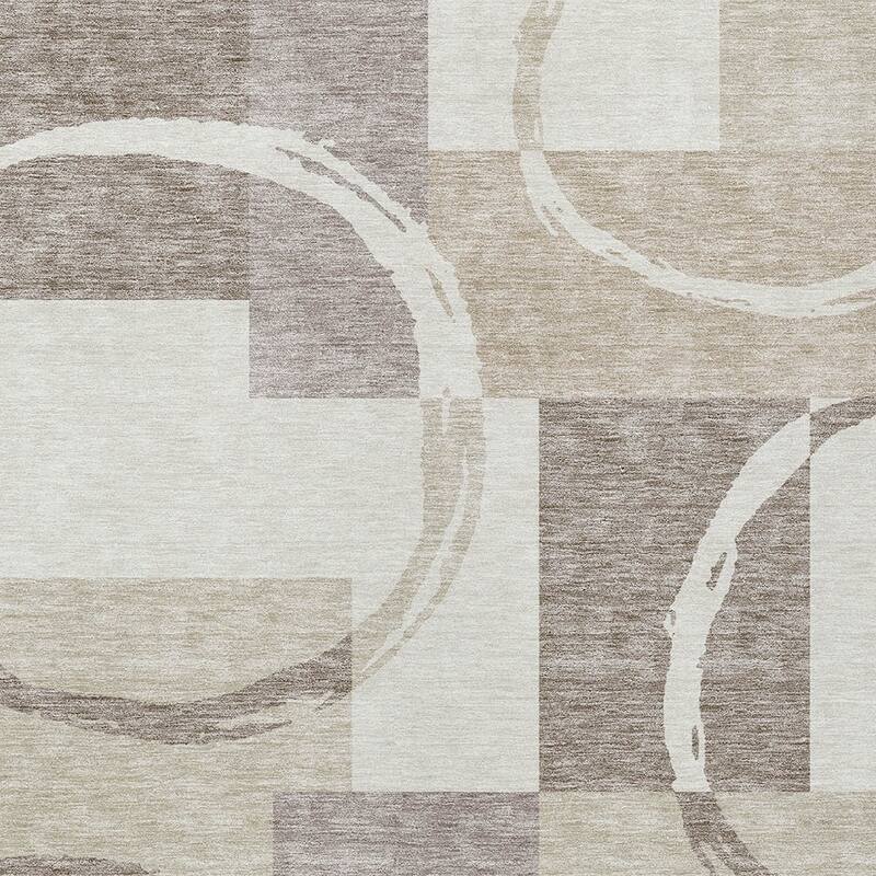 HomeRoots Geometric Modern Rectangle Outdoor Rug