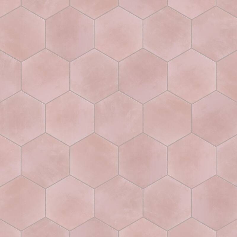 Merola Tile Horizon Hex Rosa 7-3/4" x 9" Porcelain Floor and Wall Tile