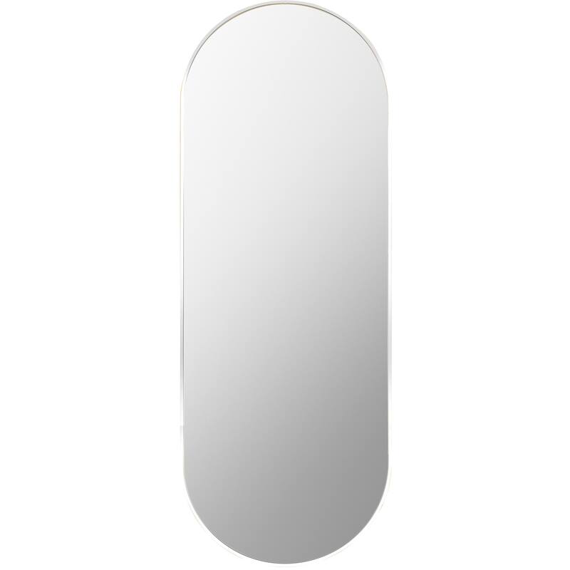 Livabliss Aranya Modern Aluminum Oval Pill-Shaped Accent Mirror