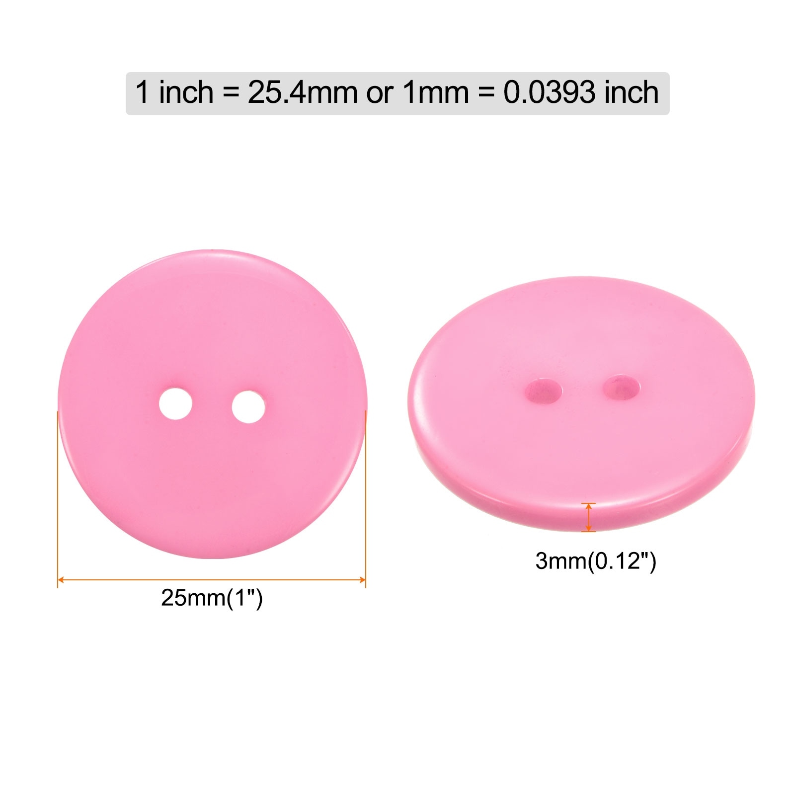 Sewing Button 2 Holes Resin Round Craft Replacement Buttons for Clothing DIY Crafts Decoration