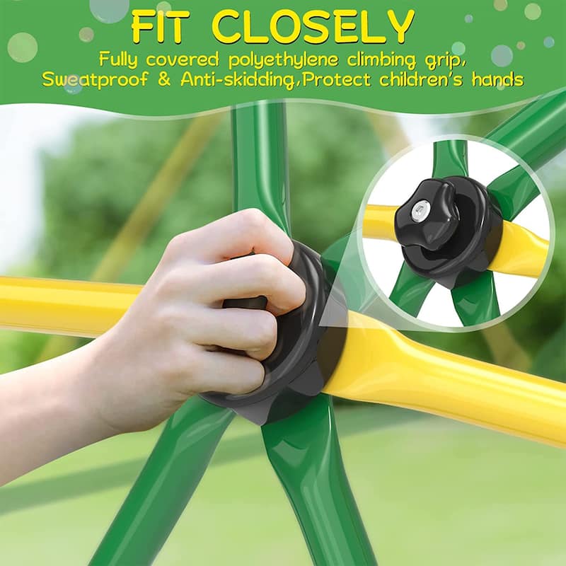 Climbing Dome 10FT Dome Climber Hammock Kids Outdoor Play Jungle Gym - 120 x 120 x 60 in
