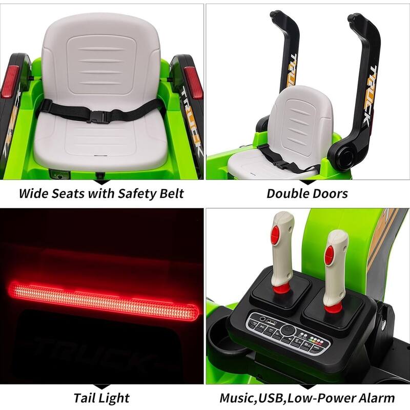 Kids Ride-On Electric Excavator Digger with Remote Control