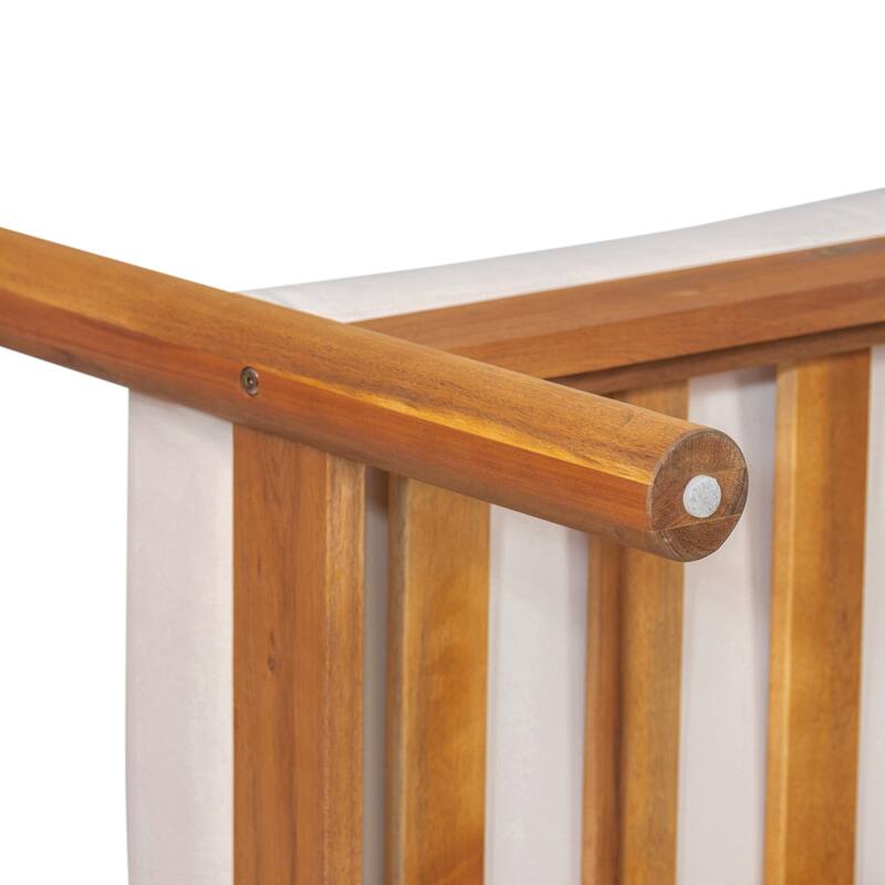 Christopher Knight Home - Acacia Wood Outdoor Patio Conversation Set