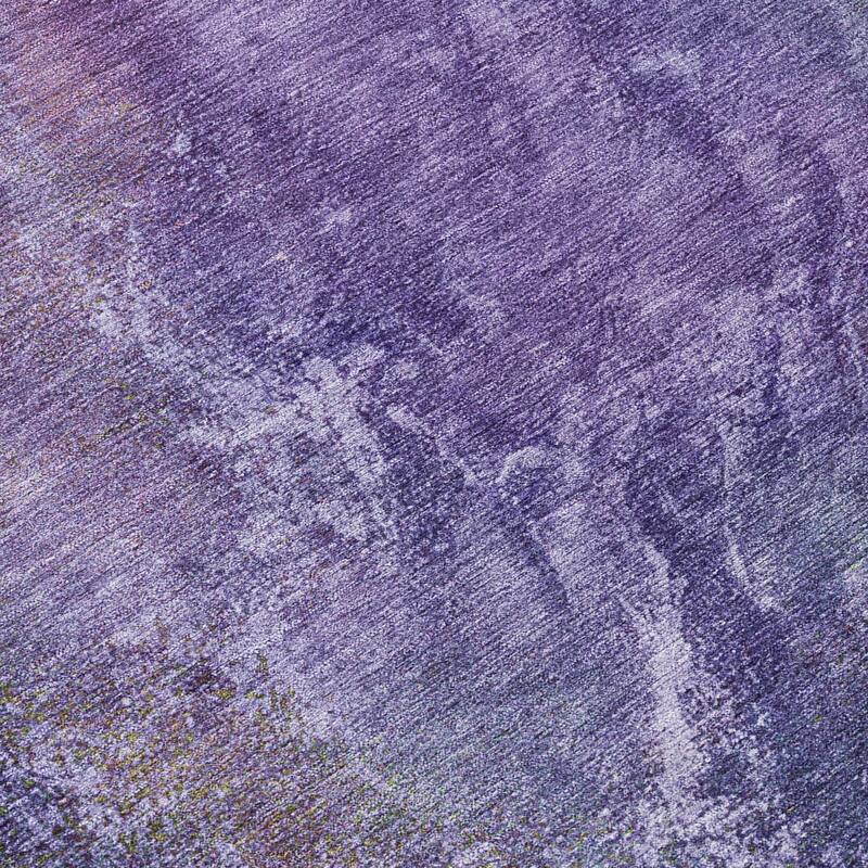 Machine Washable Indoor/ Outdoor Abstract Watercolor Chantille Rug