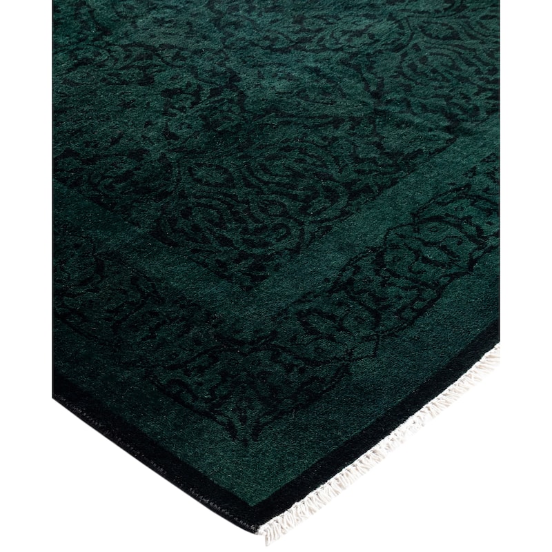 Overdyed One-of-a-Kind Hand-Knotted Area Rug - Black - 3' 1" x 5' 3"