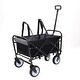 preview thumbnail 4 of 62, Foldable Wagon Cart with Strapping System, Utility Wagon Cart for Camping Shopping Sports Gardeing Fishing All-Terrain Wheels