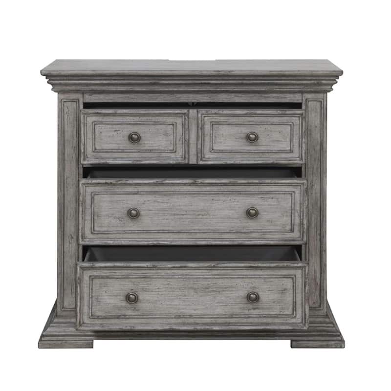 Big Valley Graystone Nightstand with Charging Station