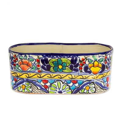 Novica Handmade Garden Bliss Ceramic Pot