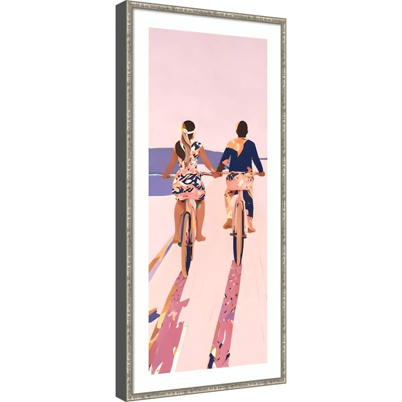 Cycling Joy Series No. 1 by Uma Gokhale Wood Framed Wall Art Print