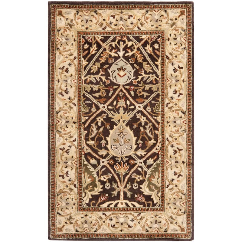 SAFAVIEH Handmade Persian Legend Pietra Traditional Oriental Wool Rug - 3' x 5' - Brown/Beige