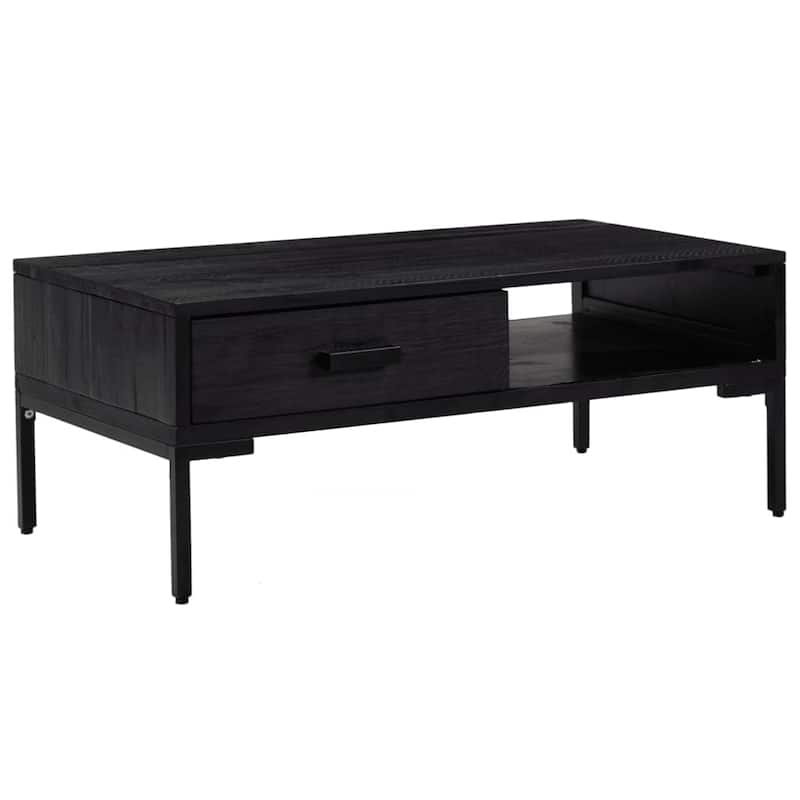vidaXL Coffee Table 35.4"x19.7"x13.8" Solid Wood Pine - 35.4" x 19.7" x 13.8"