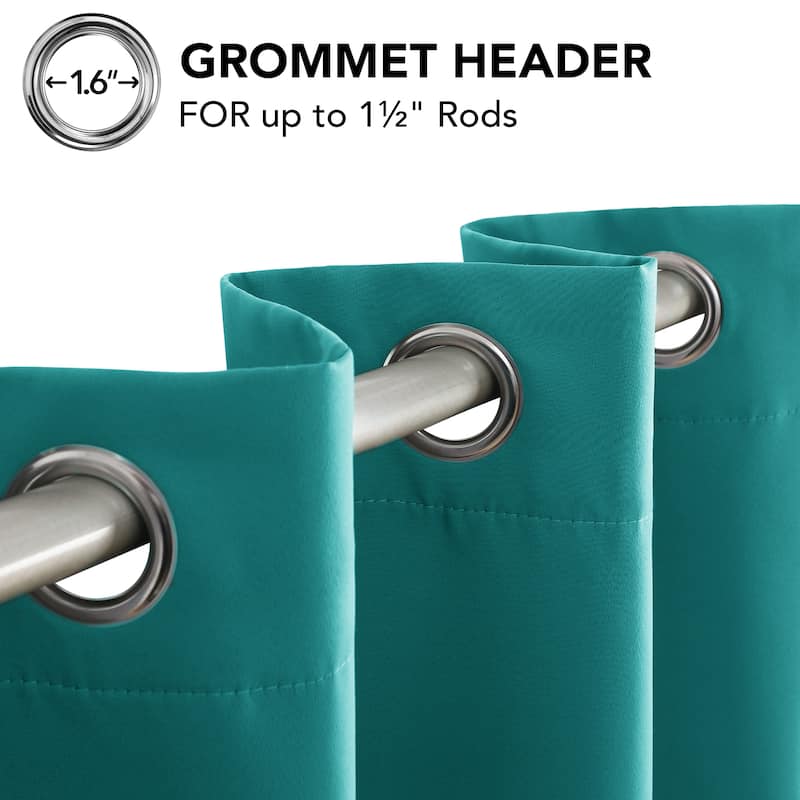 Deconovo Grommet 52 Width Curtains (2 Panel)