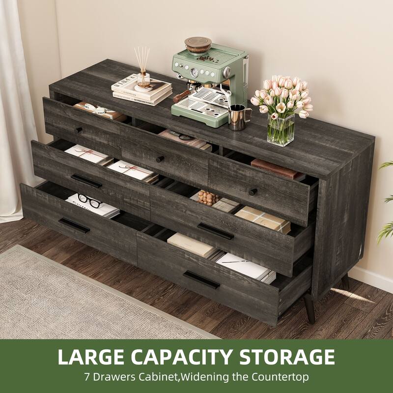 Moasis 47" W 6 Drawers Double Dresser for Bedroom, Chests of drawers