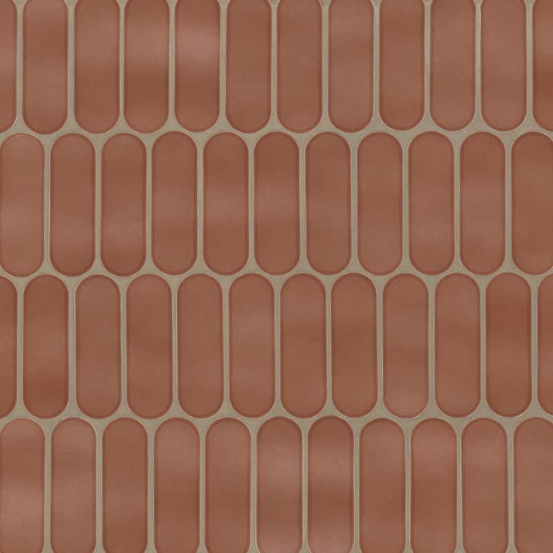 Ackland AKM-G-12X12ELG-CA 12" x 12" Glass Geometric Floor and Wall - Desert Ember