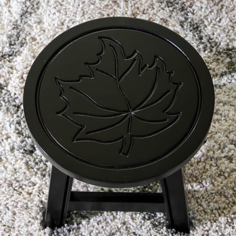 DTY Indoor Living Fairplay Carved Wooden Step Stool