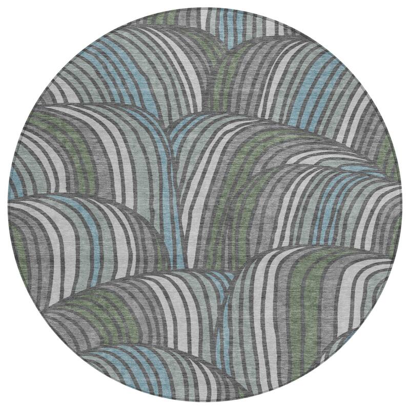 Machine Washable Indoor/ Outdoor Modern Parsons Chantille Rug