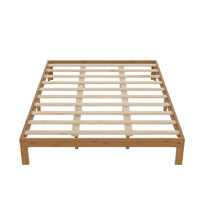 Queen Size Solid Wood Platform Bed with Slat Support