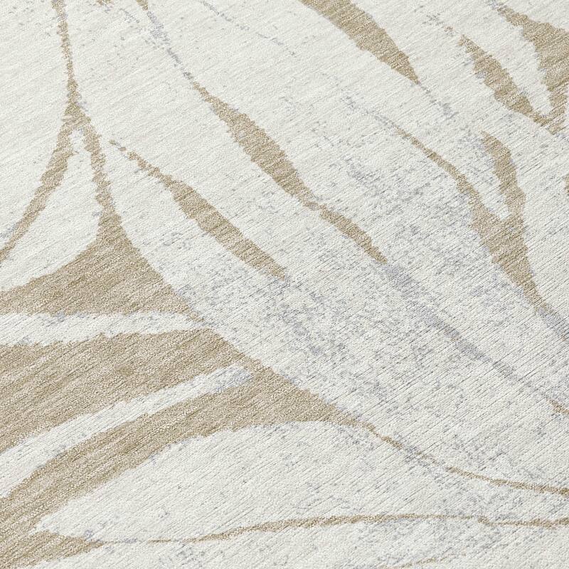 Machine Washable Indoor/ Outdoor Floral Chantille Rug