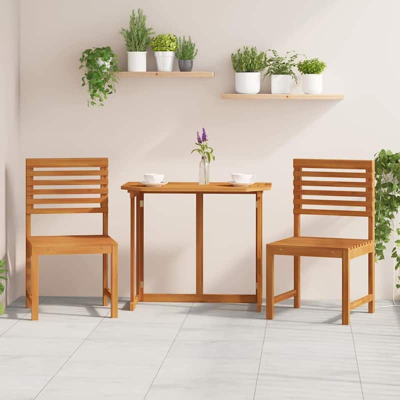 vidaXL Garden Chair 50 x 50 x 91cm Solid Acacia wood - 19.7 x 19.7 x 35.8 - without cushion-middle sofa