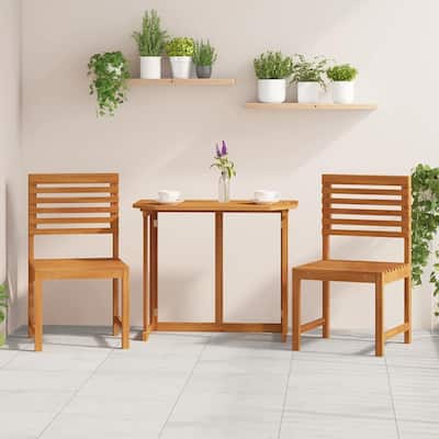 vidaXL Garden Chair 50 x 50 x 91cm Solid Acacia wood - 19.7 x 19.7 x 35.8