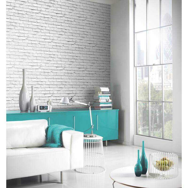 Arthouse Abner Dove Brick Wallpaper