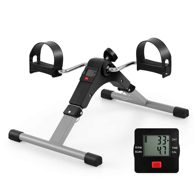 Costway Portable Desk Bike Peddler Machine with Adjustable Resistance - See Details - Black