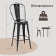 preview thumbnail 5 of 17, Costway Set of 4 High Back Metal Stool 30'' Seat Bar Height Industrial
