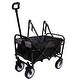 preview thumbnail 2 of 62, Foldable Wagon Cart with Strapping System, Utility Wagon Cart for Camping Shopping Sports Gardeing Fishing All-Terrain Wheels