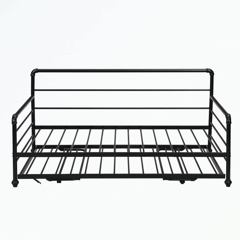 Twin Size Daybed with Adjustable Trundle