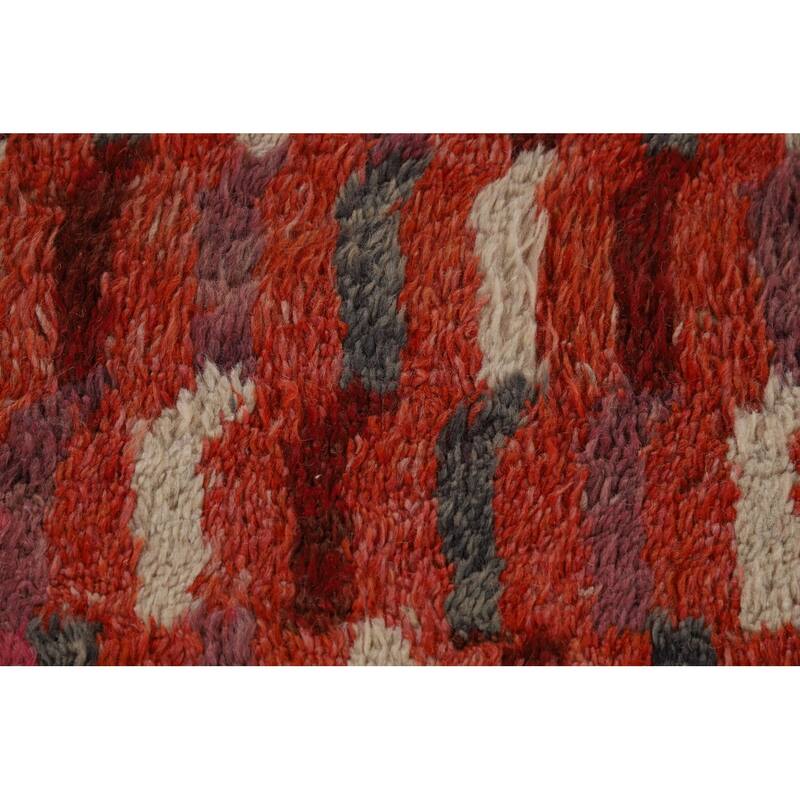 Orange & Pink Moroccan Large Area Rug Hand-Knotted Wool Carpet - 12'0" x 18'5"