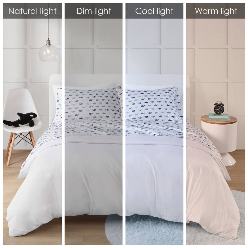 Intelligent Design Printed Microfiber Bed Sheet Set