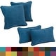 preview thumbnail 1 of 19, Blazing Needles Delaney Microsuede Throw Pillow Set (Set of 4)