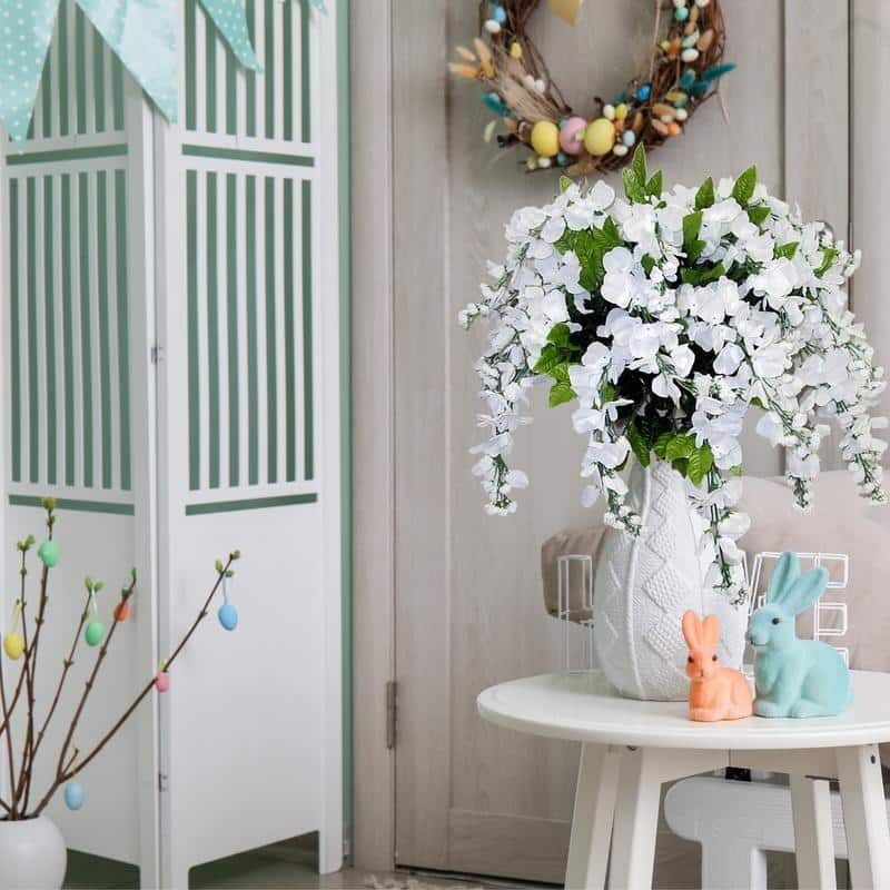 Faux Wisteria Flower Stems Bunch