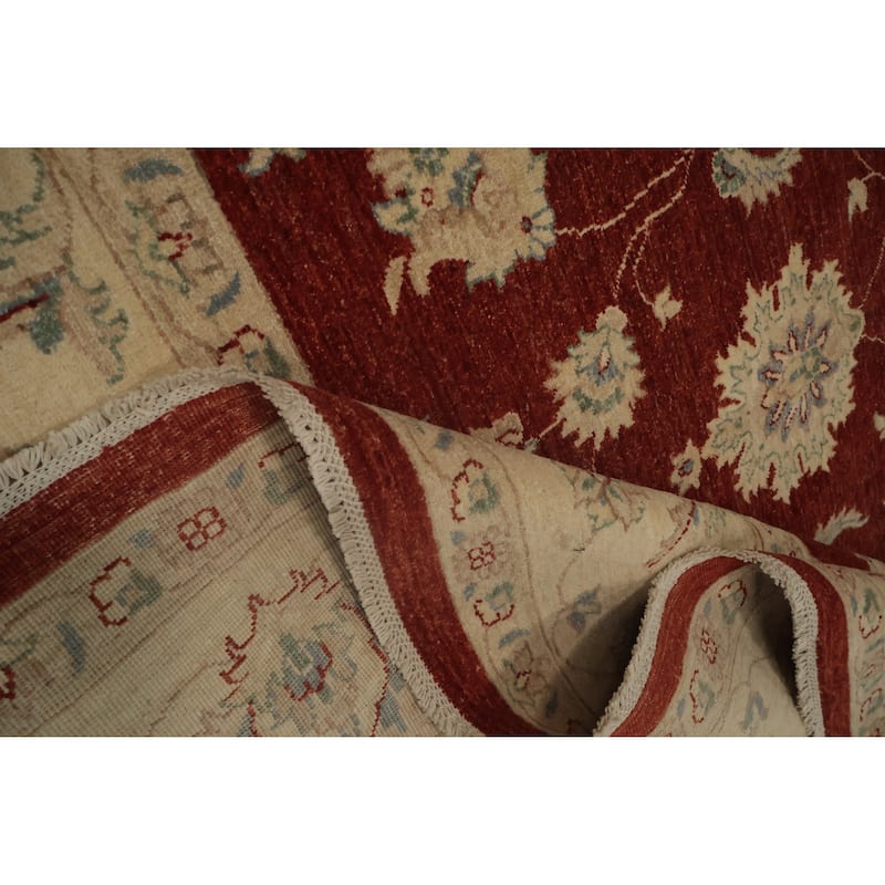 Hand Knotted Oriental 100% Wool Carpet Traditional All-Over Oranges & Rust Peshawar Area Rug - 13' 8'' X 10' 1''