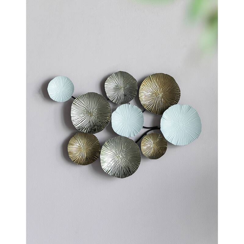 Retro-Style Wall Decor Metal Wall Decor Hanging Sculpture, for Office Foyer, Master Bathroom and Living Room