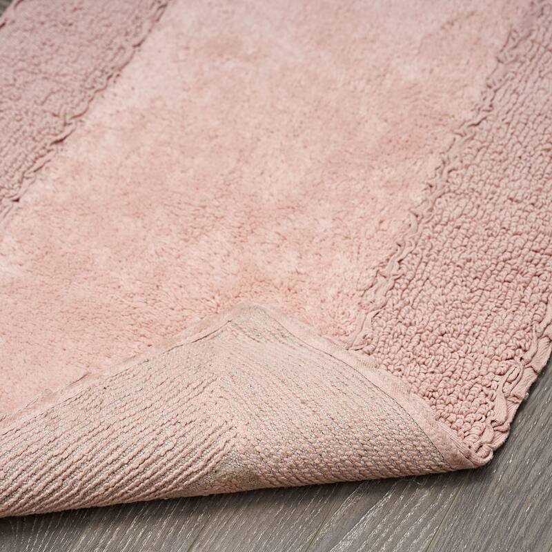 Laura Ashley Ruffle Border Pure Cotton Bath Rugs
