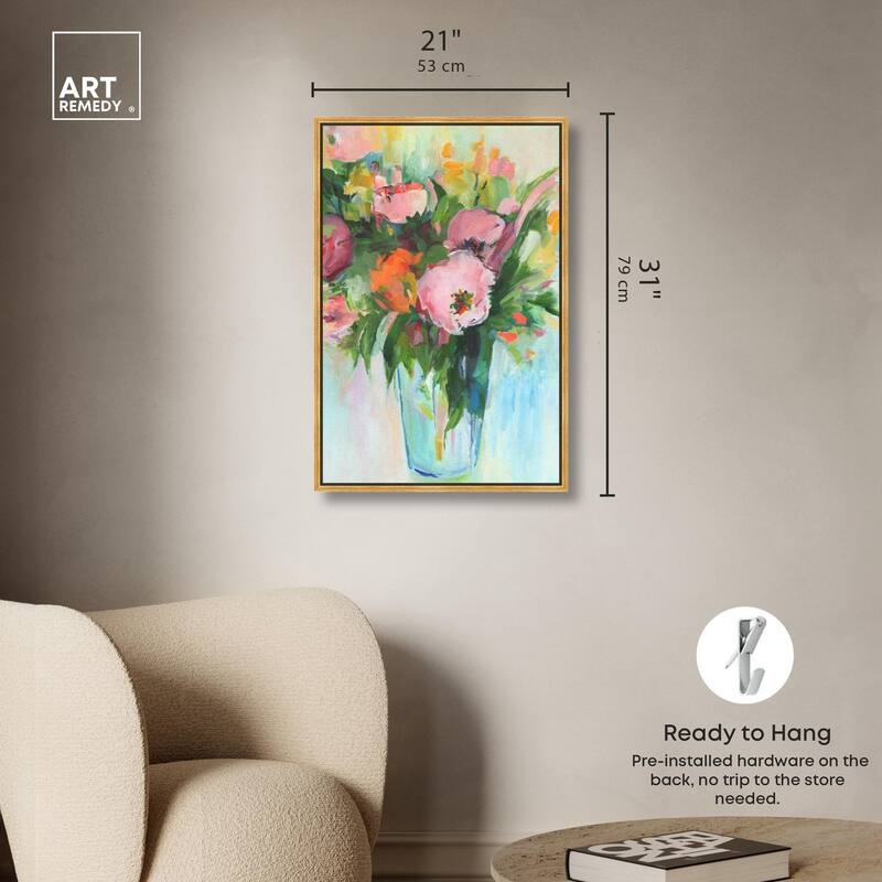 Charming Bouquet Canvas by Art Remedy