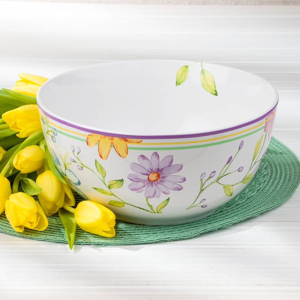 Euro Ceramica Charlotte Stoneware Serving Bowl - 8.58 in. x 8.58 in. x 4.61 in.