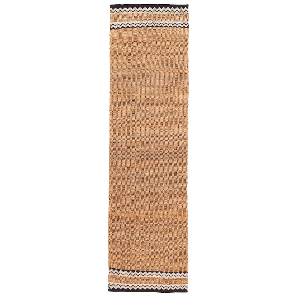 ECARPETGALLERY Braided Weave Palas Denizli Light Brown Jute Rug - 2'8 x 9'8