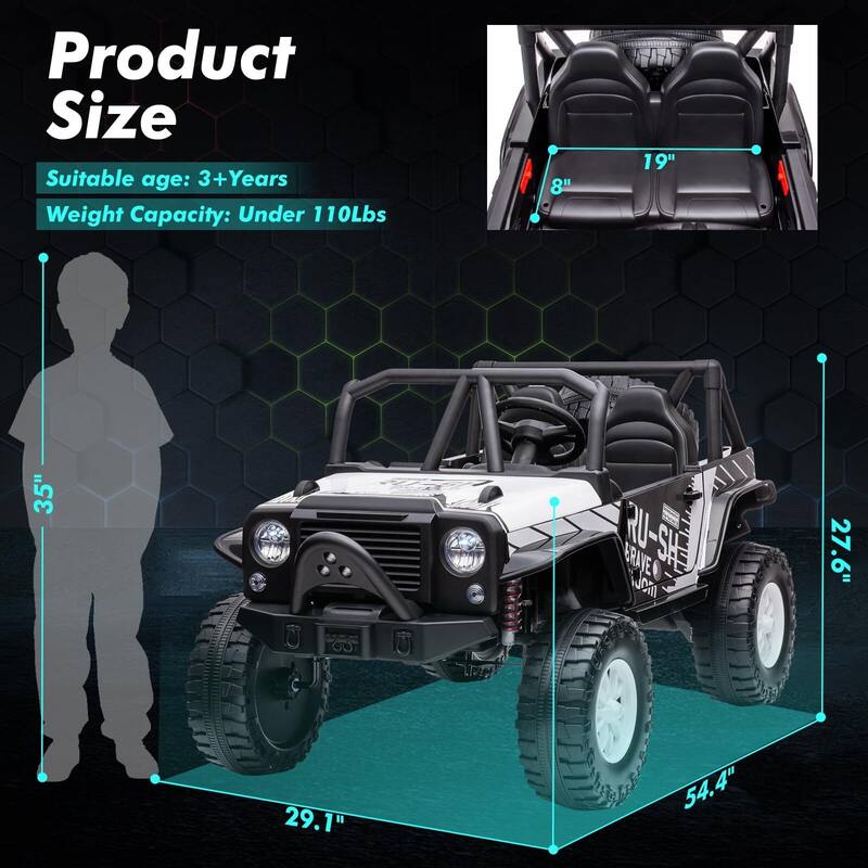 24V 2 Seater Kids Ride On Car Truck with Remote Control